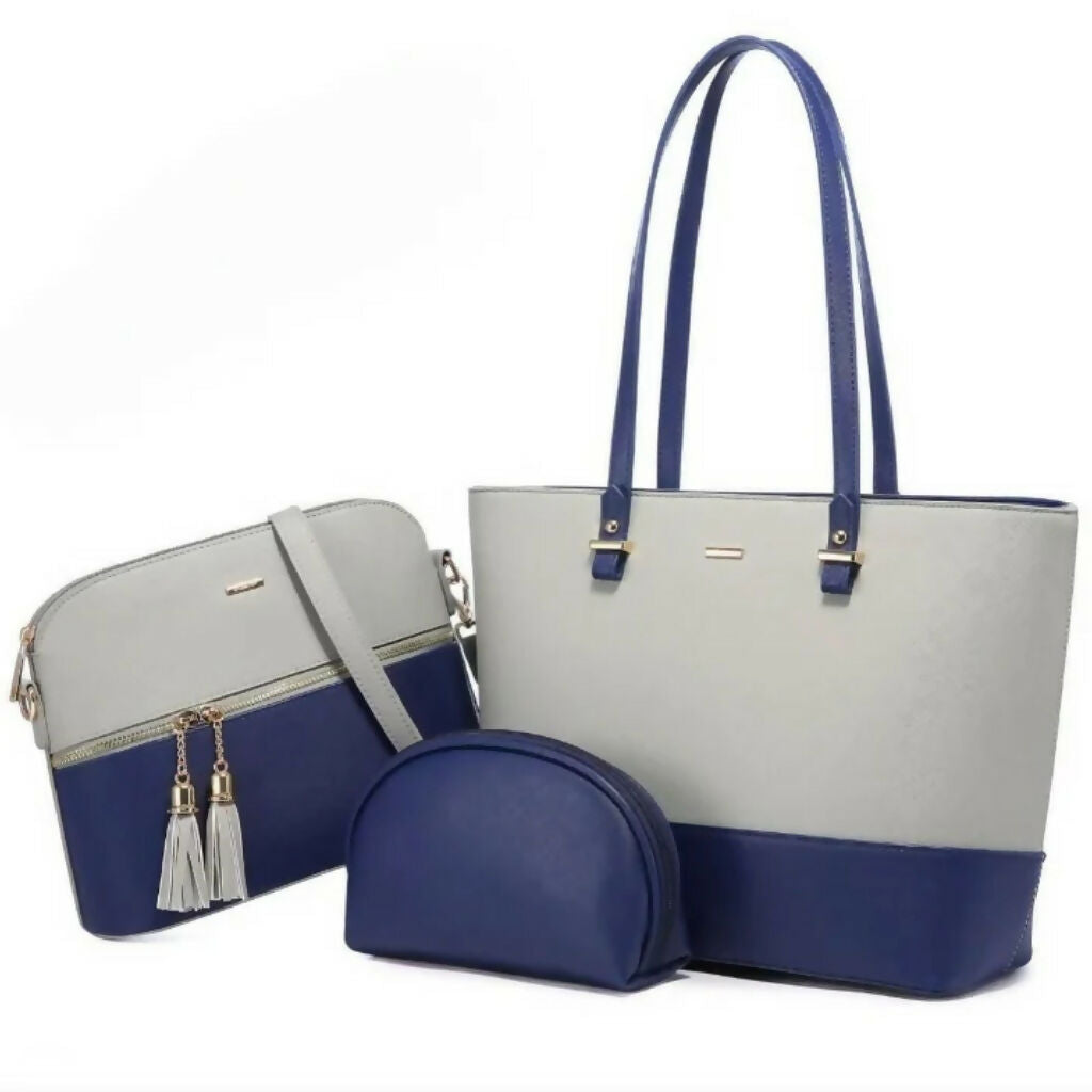 3 Piece Tote Handbag Set, Elegant Durable Design, for Women Daily Use