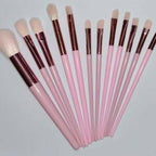 13 Pieces Soft Fluffy Makeup Brush Set – Cosmetics Brush Set – Makeup Brush Kit – Blush and Powder Brushes – Makeup Brushes for Foundation – Pink Color – Without Box