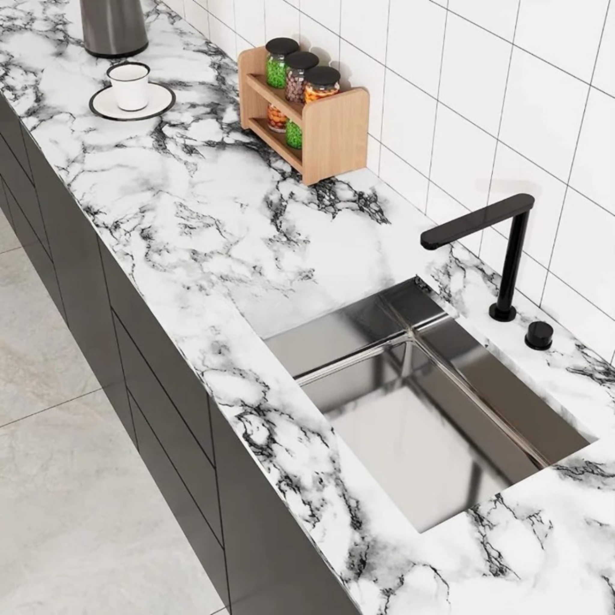 Self Adhesive Marble Sheet Sticker For Kitchen