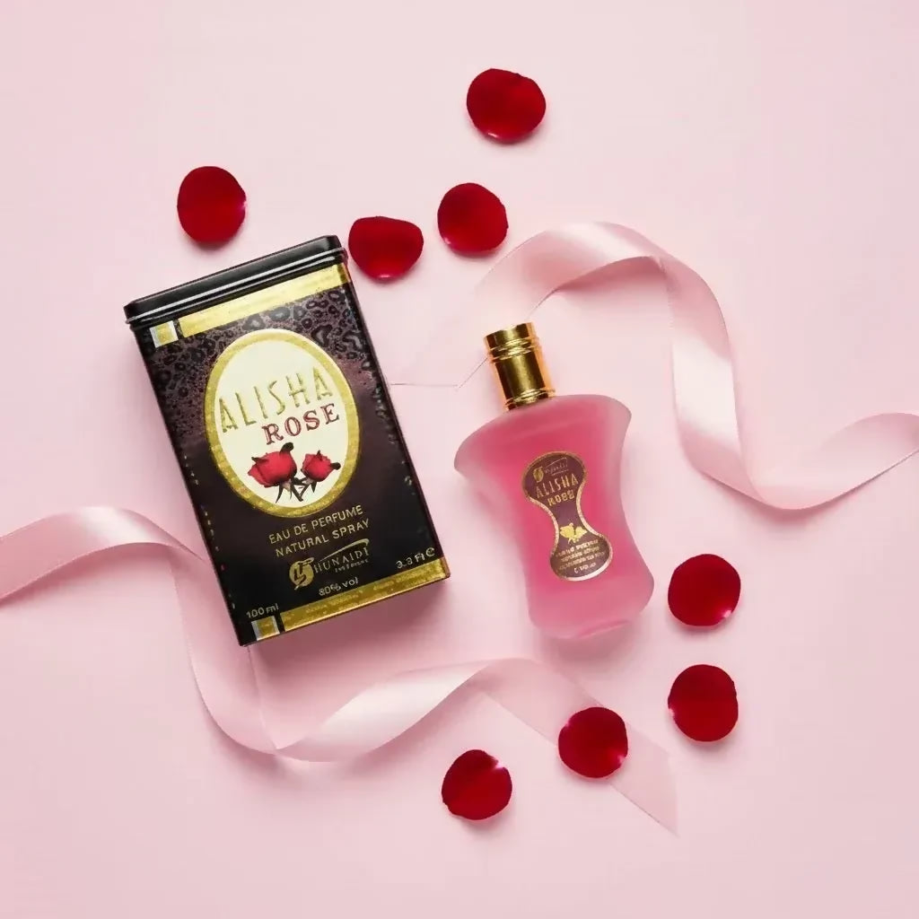 Alisha Rose Perfume By Hunaidi For Women EDP 100ml Elegant Long Lasting Floral Fragrance