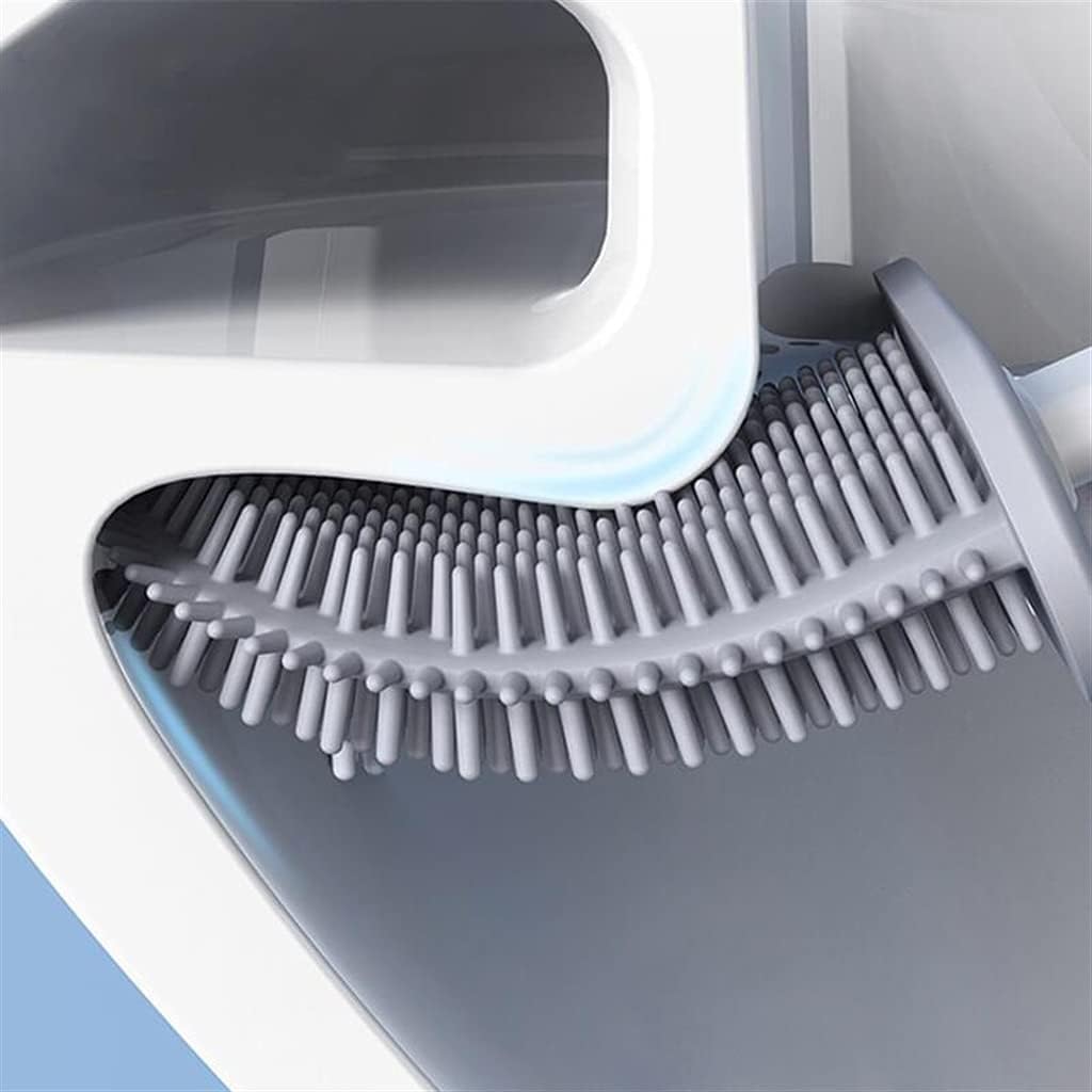 Cleaning Brush, Silicone Toilet Brush with Quick Dry Holder for Bathroom