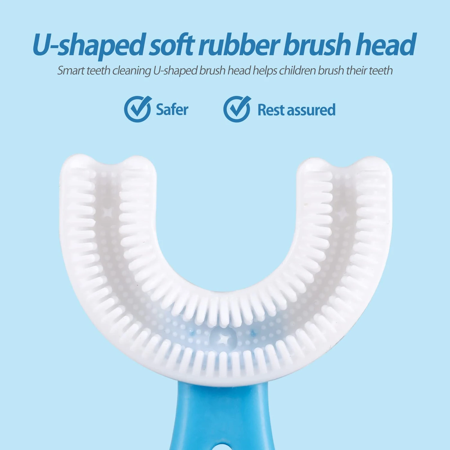 Toothbrush,360 Degree U Shaped Silicone for Kids