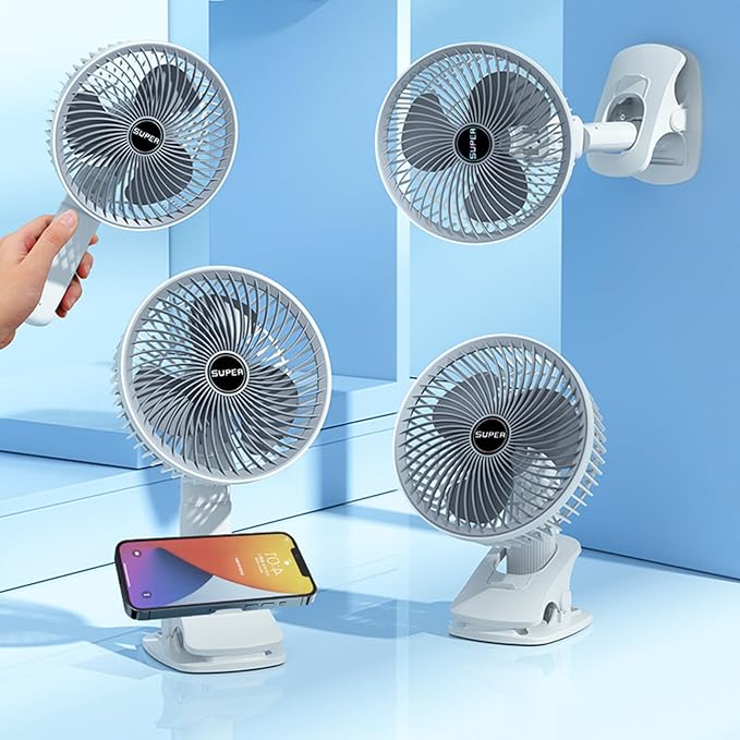 Fan, Multi Use Clip for Desk Stroller Car and Outdoor Cooling
