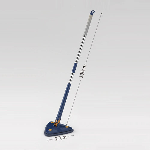 Mop, Triangle Rotating Microfiber, with 1.3m Stainless Steel Handle