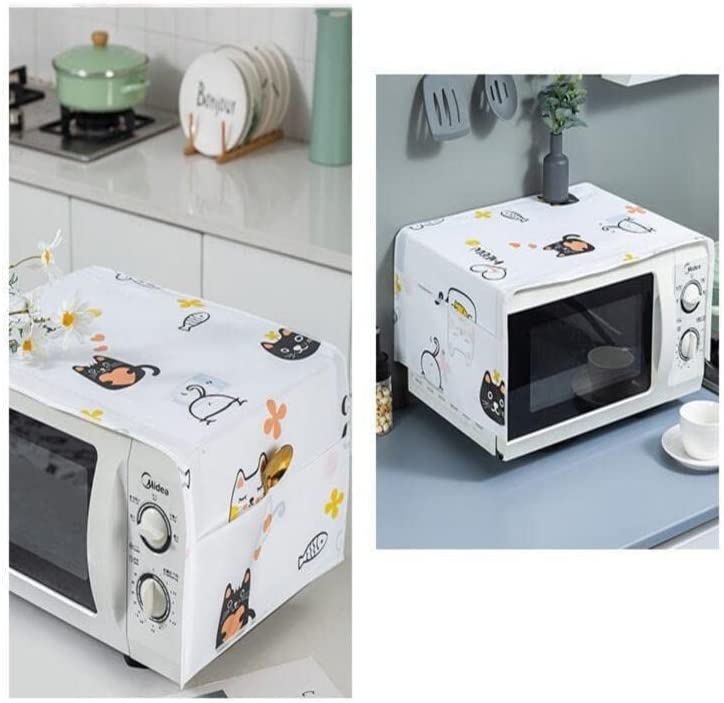Microwave Oven Cover with Storage Pocket Kitchen Cover