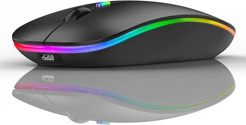 Mouse, HP W10 Wireless RGB Bluetooth, Wireless, Rechargeable & Slim