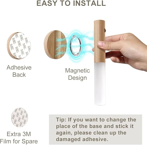 Light, Motion Sensor Magnetic with Warm Glow Indoor Wall Lamp