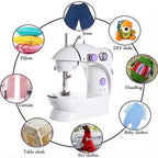 Portable Mini Sewing Machine, Compact Dual-Power Stitching Machine