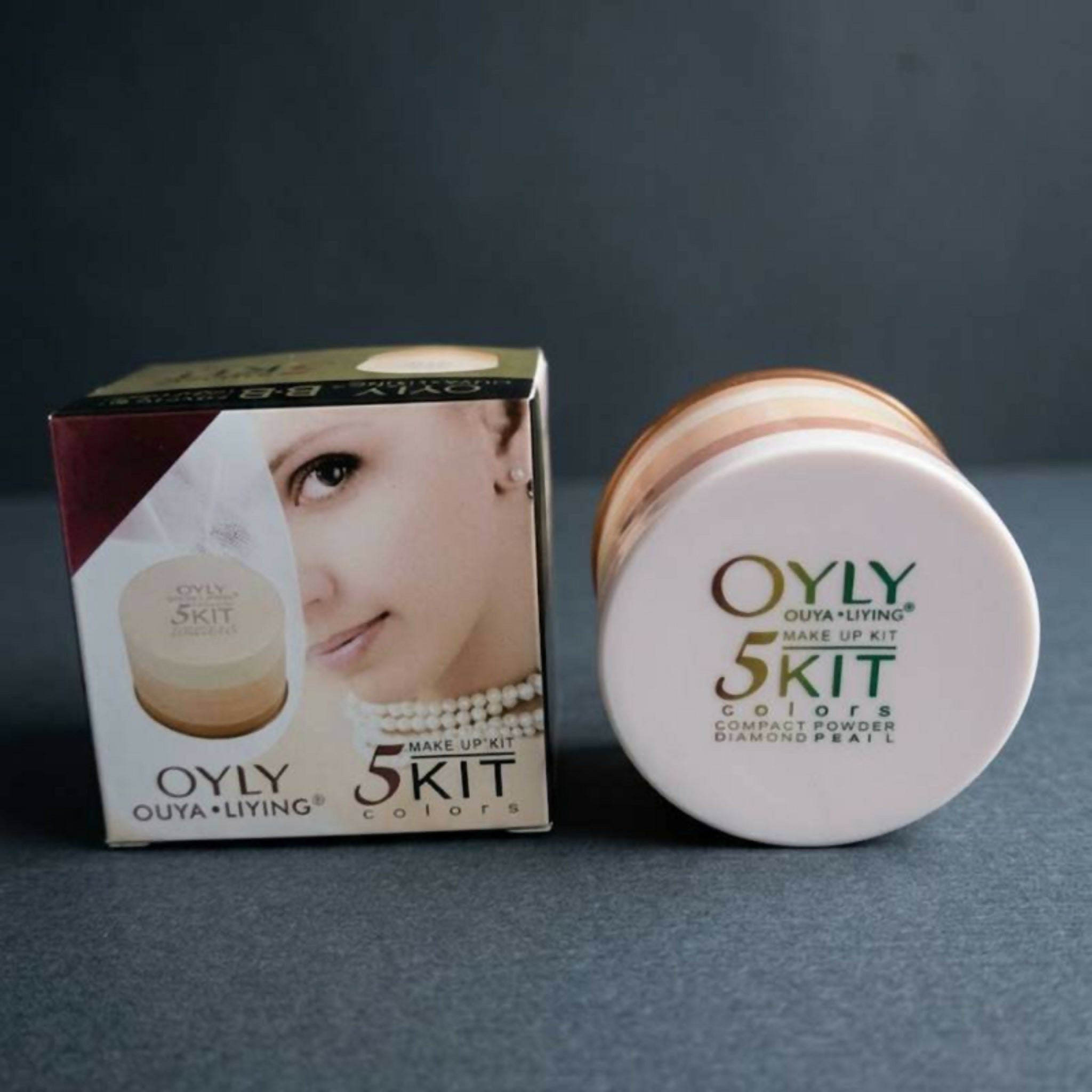 OYLY 5 in 1 Compact Face Powder Kit – 5 Shades Long-Lasting Smooth Finish Makeup