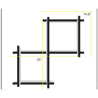 Cross Square Bookshelf, MDF Laminated Sheet & Stylish Storage, for Home Decor