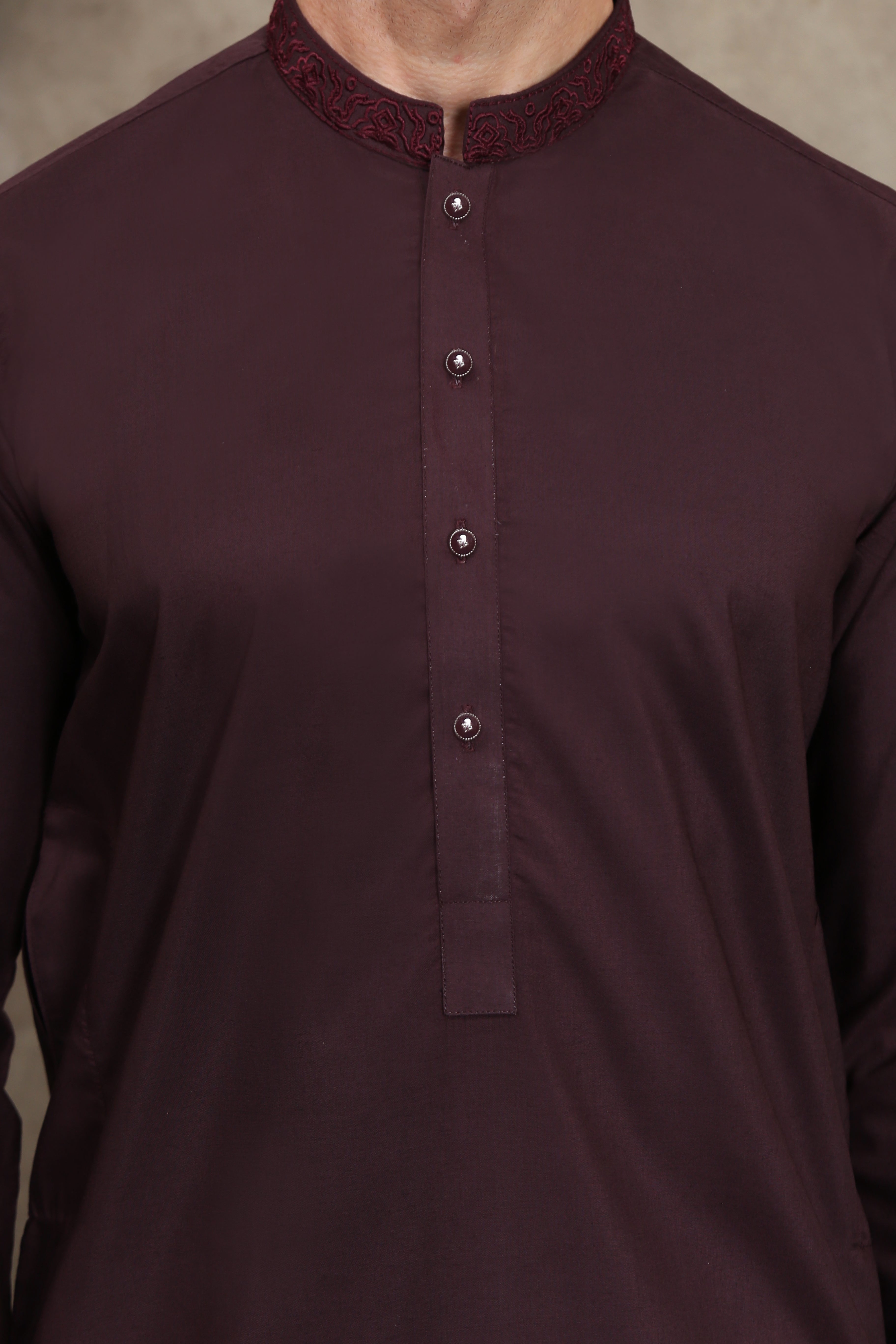 MAROON MEN'S WASH & WEAR KURTA