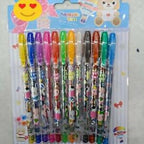 12 Colors Gel Pens Set – Glitter & Metallic