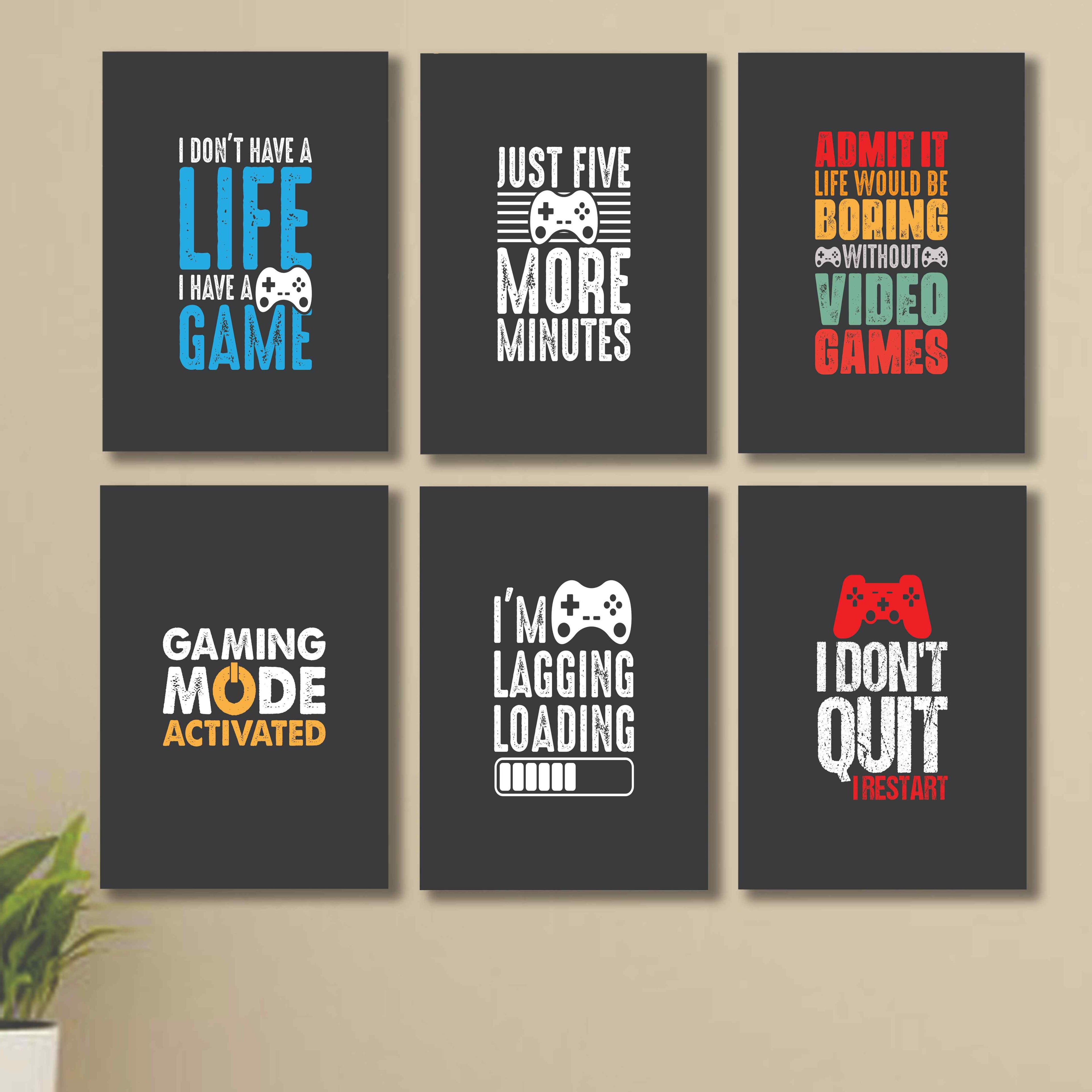 Wall Art Wooden Phototile Frames for Wall Decor, Set of 6
