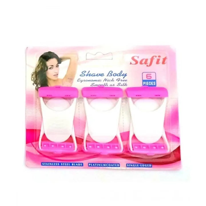 Ladies Shaving Razor, Smooth Hair Removal - Set 6 Pcs