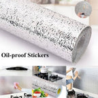 Silver Foil Kitchen Waterproof & Oil Proof Sticker, Aluminum Foil Self-Adhesive Sheet