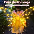 Glowing Elf Wings, Rechargeable Light-Up Fairy Costume, for Kids & Adults