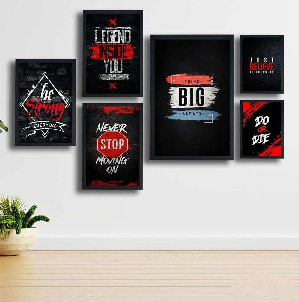 Inspirational Quote Wooden Frames for Home Office Gym