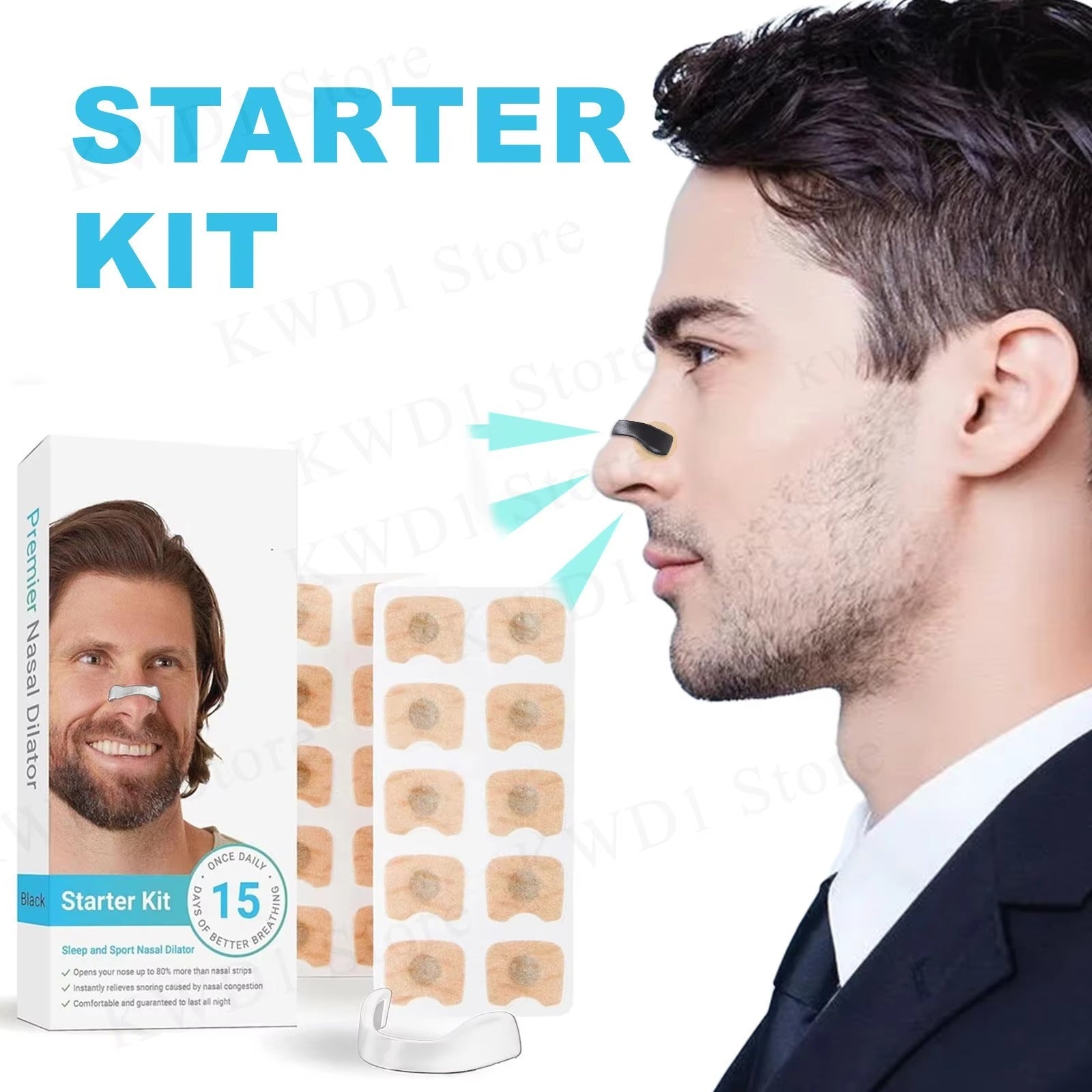 15 Pieces Magnetic Sport Nasal Strips For Breathing Support