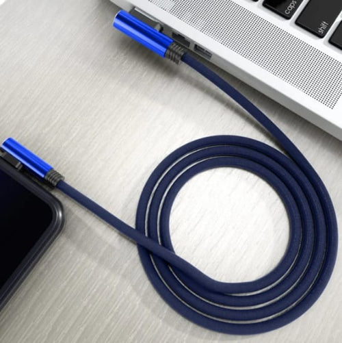 Right Angle Data Cable for iPhone Fast Charging & Data Transfer