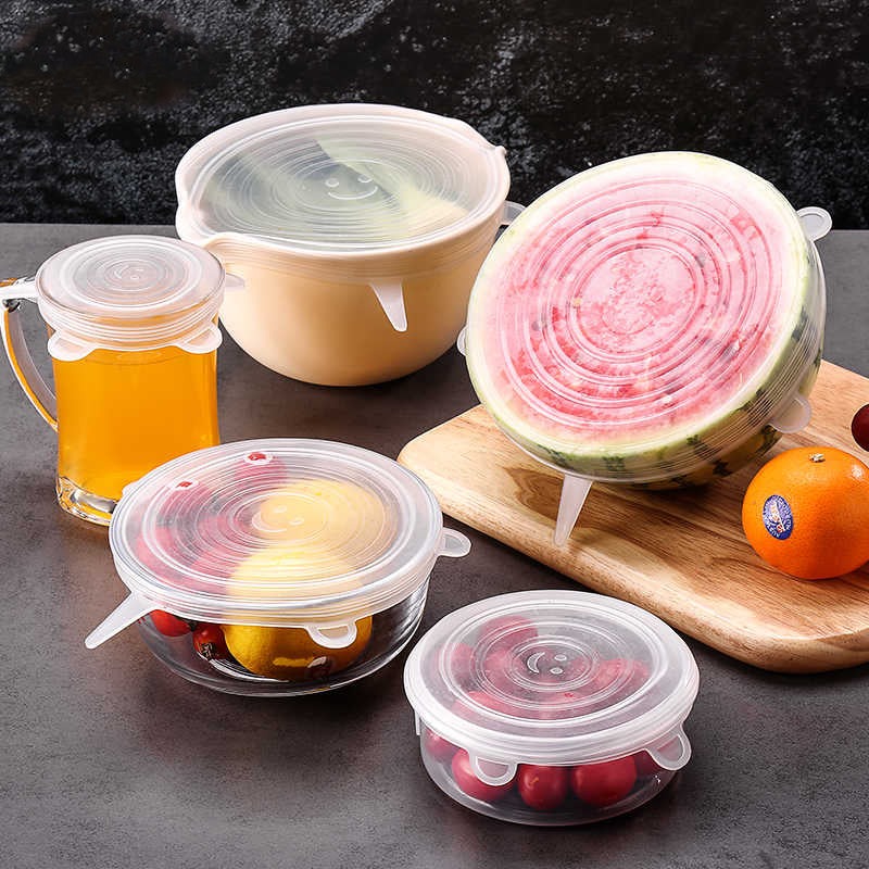 Silicone Stretch Lids & Reusable Bowl Covers – Pack of 6