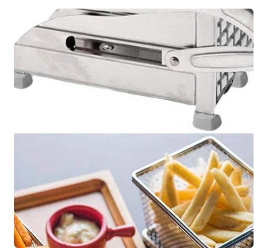 Stainless Steel French Fries Cutter, Potato Slicer Kitchen Tool