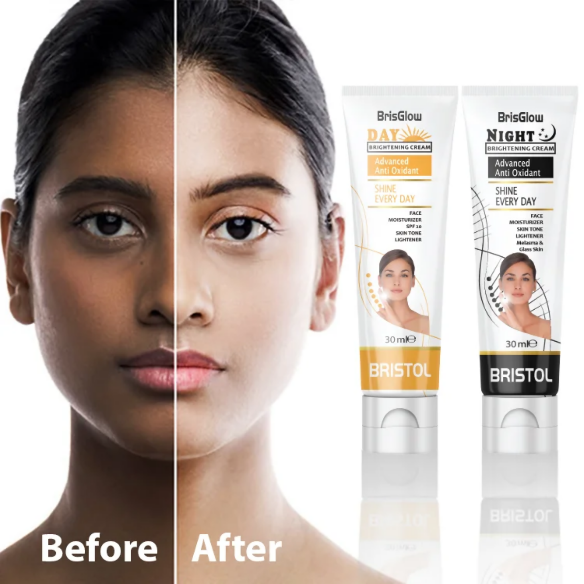 Cream, BrisGlow Day Brightening Glutathione & SPF Protection