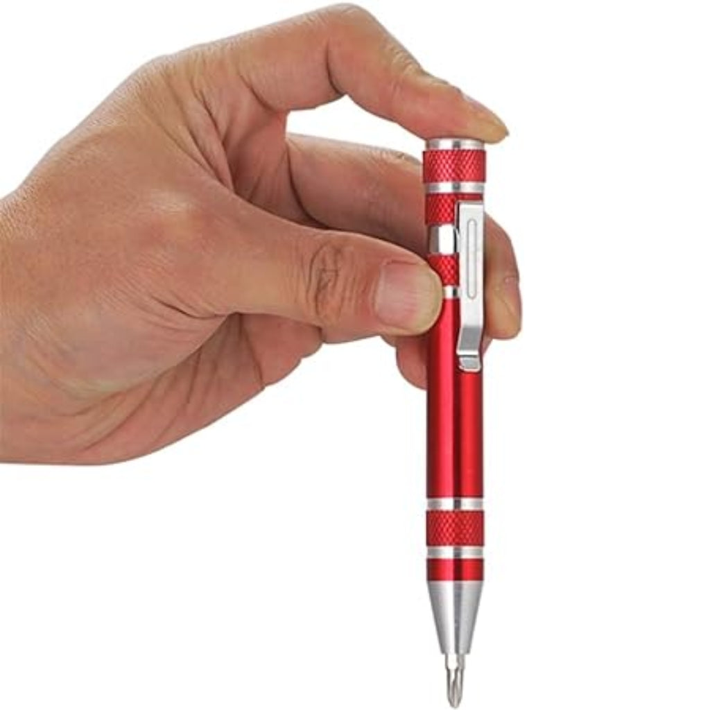 Precision Screwdriver Set, 8-in-1, Magnetic Tip, Alloy Handle, Multi-Function Etching Tool