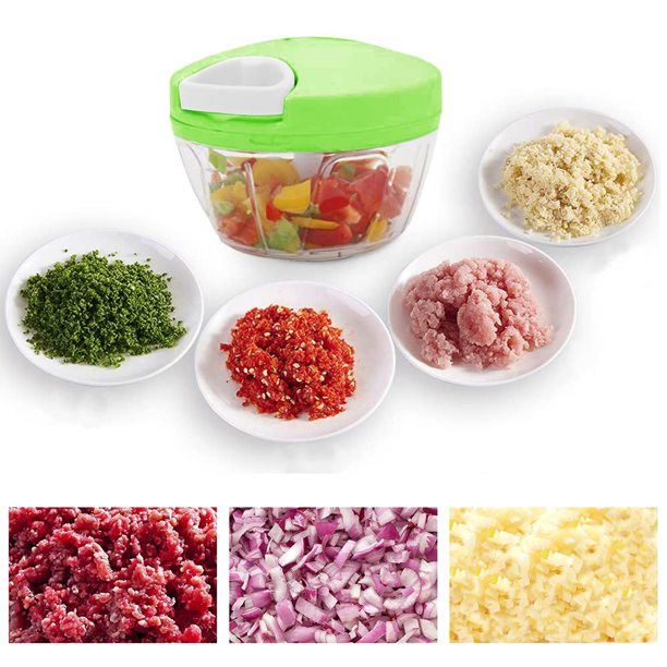 Speedy Manual Food Chopper Turbo Cutter for Vegetables and Fruits