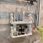 Multifunctional Self Adhesive Creative Character Shelves