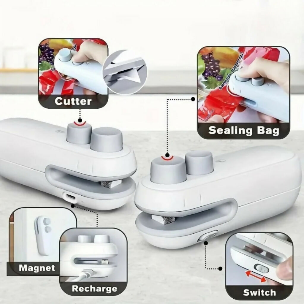 USB Rechargeable Portable Mini Heat Sealing Machine cell operated plastic bag sealer