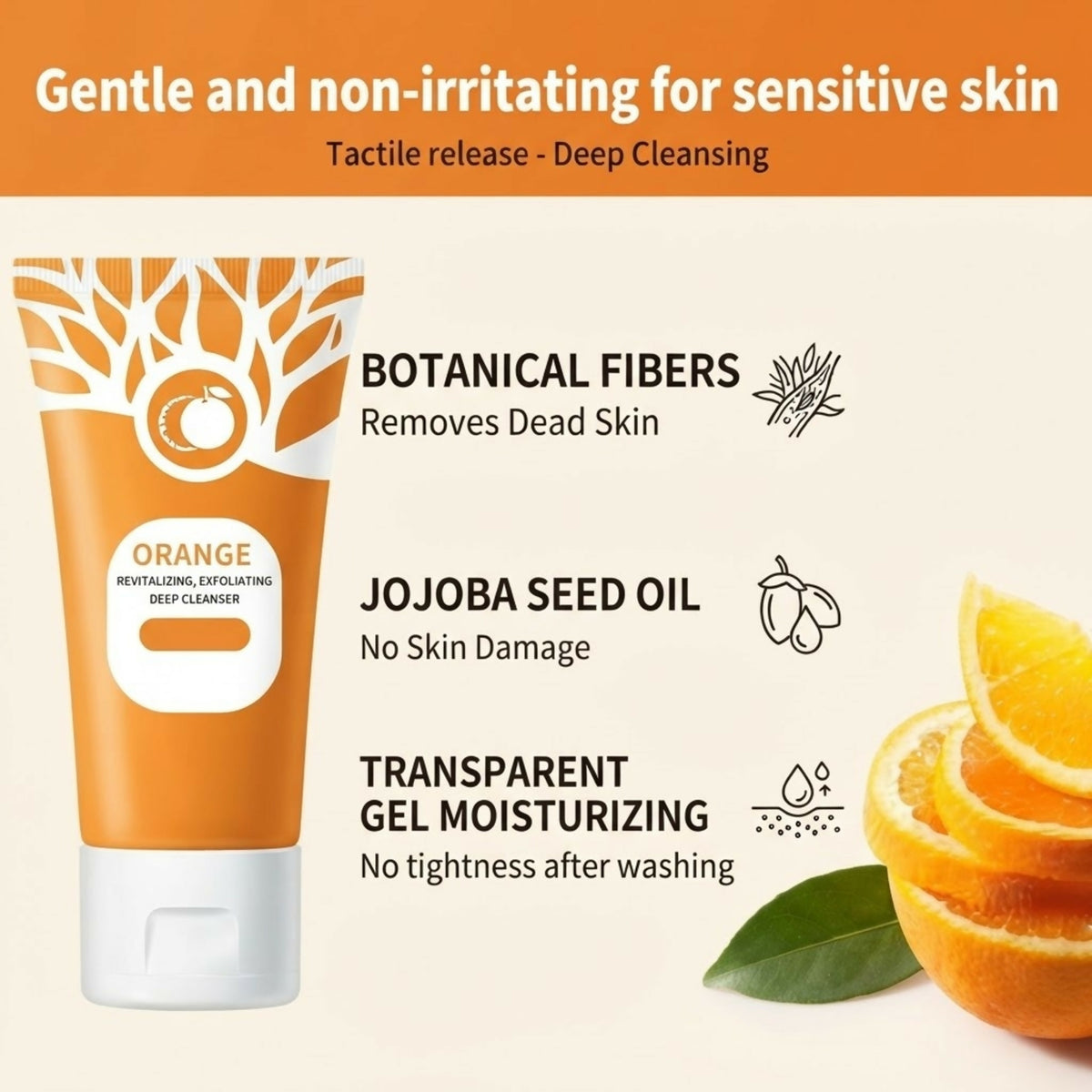 Orange Enzymes Exfoliating Brightening Gel (100ml) – Gentle Facial Peeling & Glow Treatment