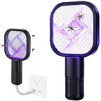 Portable Mini Mosquito Swatter | USB Rechargeable Electric Bug Zapper with LED Night Light | Random color