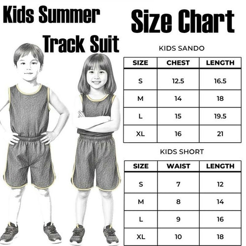 Kids Sando and Shorts Track Suit 2 Pcs Set – LARGE