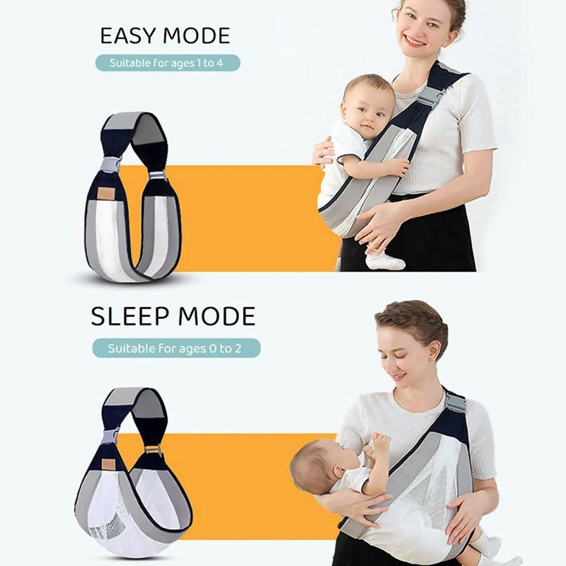 Baby Carrier, Ergonomic Baby Strap one Shoulder Labor-Saving Polyester Baby Half Wrapped Sling (Random Color)