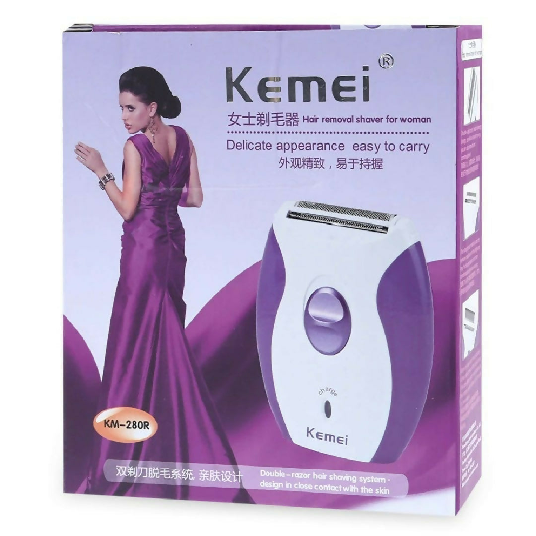 Kemei 280 KM 280R Women Mini Rechargeable Electric Hair Remover Shaver
