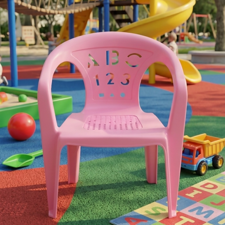 Number And Letters Design Kids Chair