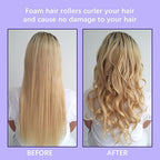 Papilotten Hair Rollers Set Lightweight Foam Curlers for All Hair Types