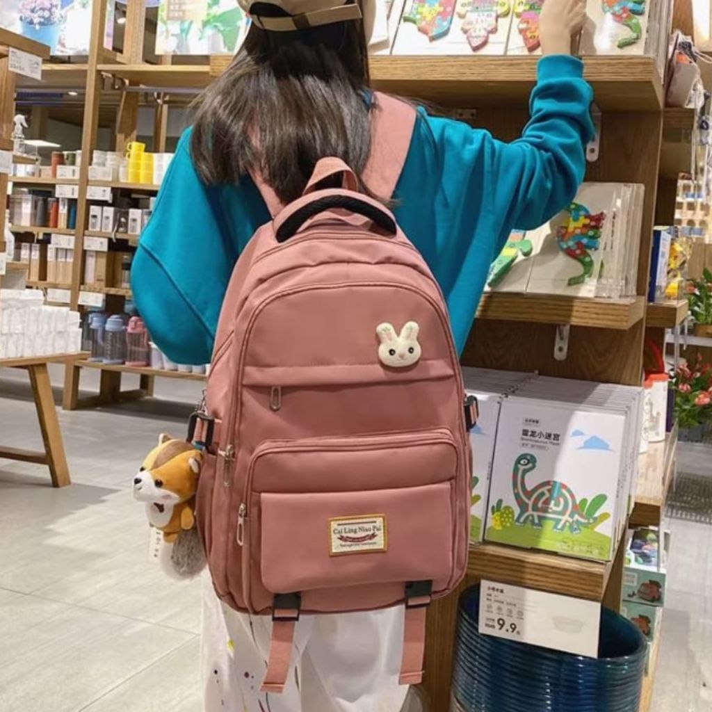 Trendy Korean Backpack for Students Durable School College Bag