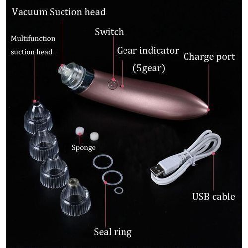 Blackhead Remover Vacuum Rechargeable Facial Pore Cleaner