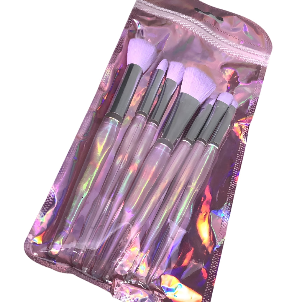 Purple 7-Piece Makeup Brush Set