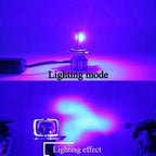 M3 LED Motorbike Headlight Bulb 55W 3 Color Modes Waterproof Universal Fit