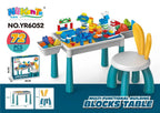 Children Activity Table With Blocks Surface And Matching Chair