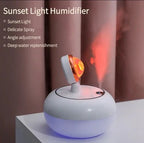 Sunset Night Light 2 In 1 Lamp & Air Humidifier, Portable Color Changing Atmosphere Light