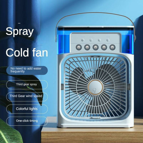 11-Inch Mist Fan with LED Light – USB Portable Cooling Fan & Humidifier