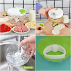Manual Mini Hand Pull Food Chopper | Spin Cutter Vegetable & Fruit Chopper | Food Processor for Onion, Garlic, Salad & Kitchen Use
