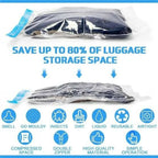 Vacuum Storage Bags Set Of 5 With Hand Pump Space Saver Compression Bags For Clothes Bedding And Travel