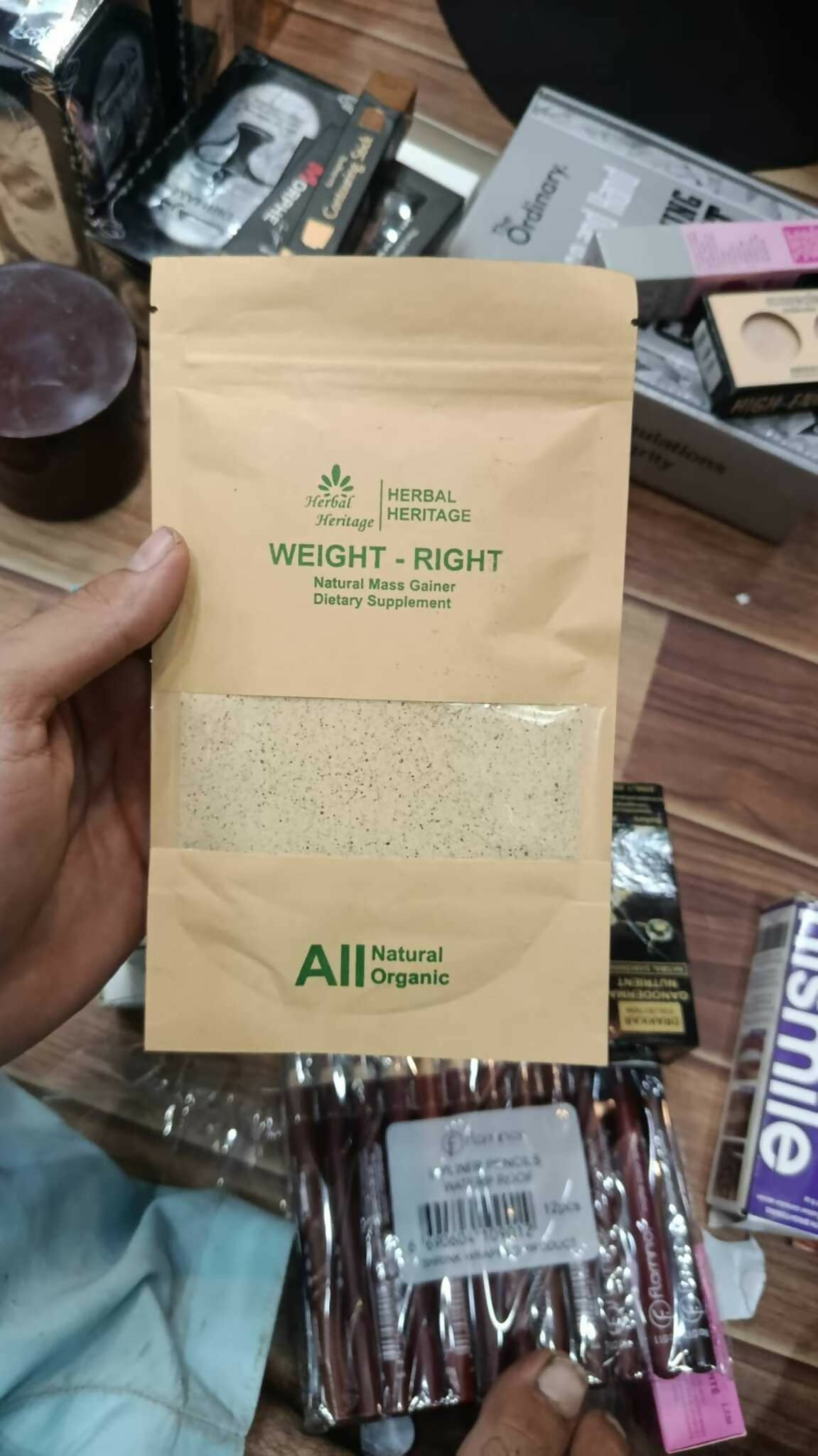 Weight-Right Natural Mass Gainer by Herbal Heritage | Herbal Formula for Healthy Weight Gain (80g)