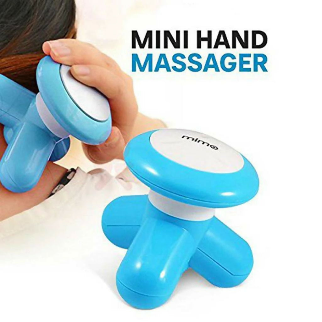 Handheld body massager with multiple heads