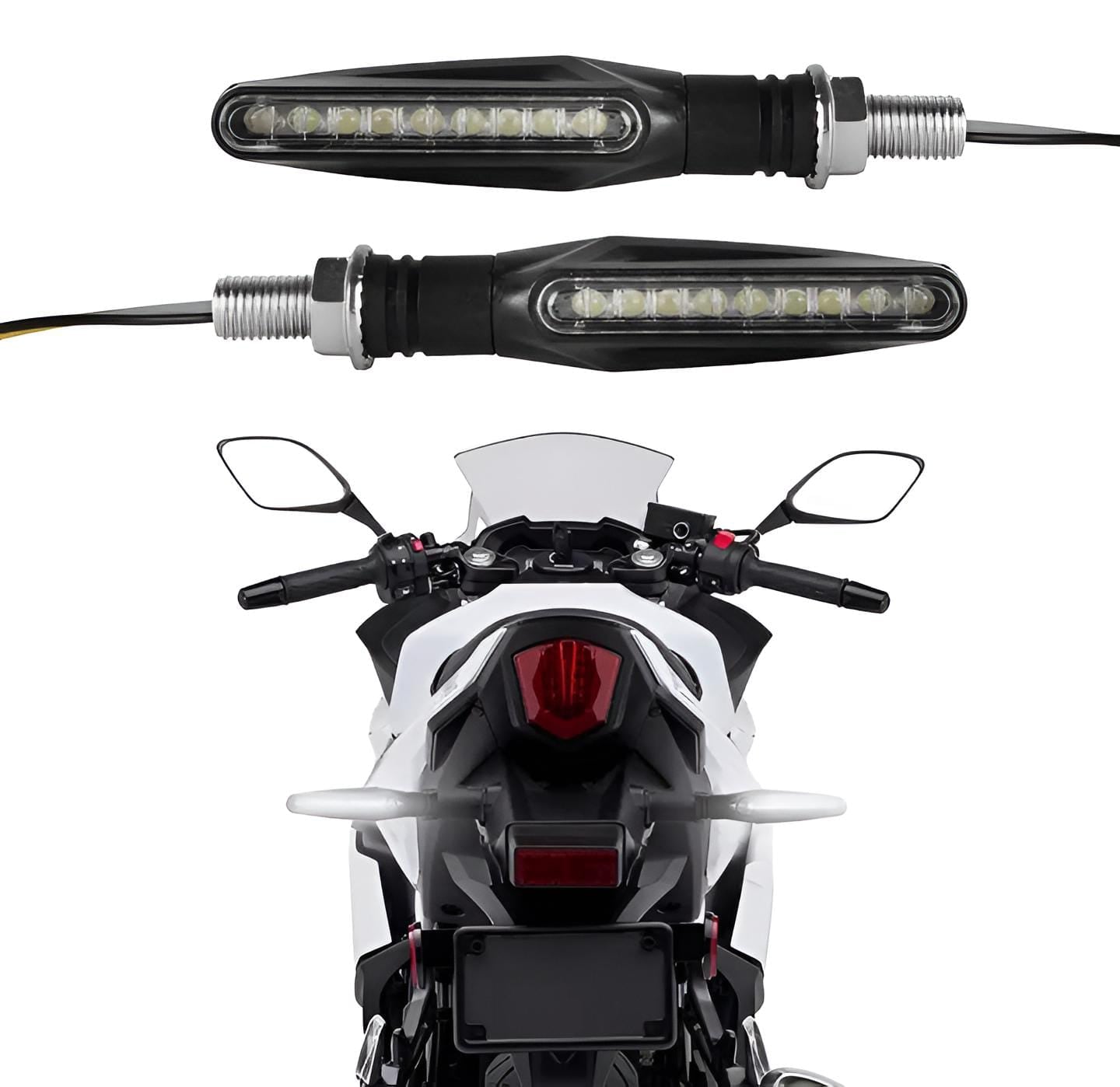 Universal Motorcycle LED Turn Signal Lights Amber Indicator Pack of 4