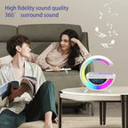 Speaker, Wireless Charger Lamp with LED Light and Alarm Clock